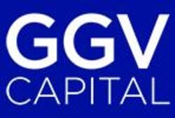 The logo of ggv capital on a blue background.
